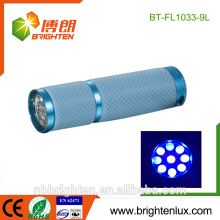 Factory Supply High Quality UV Light Scorpion Blacklight Pocket 390-400nm Jewelry Detection 9 Led Cheap ultra violet flashlight